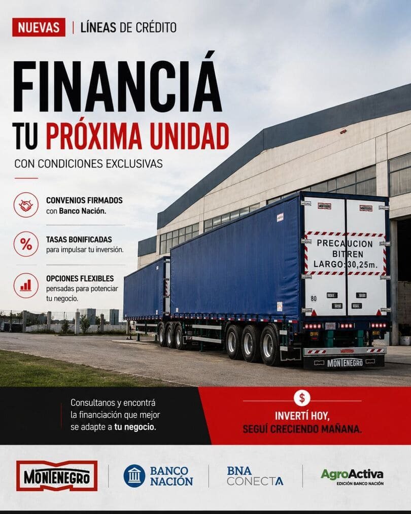 Financiá tu próxima unidad Montenegro – Nuevas líneas de crédito con convenios Banco Nación